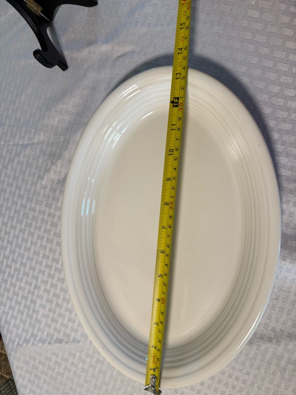 Fiestaware White Oval Serving Platter - Picture 2 of 2